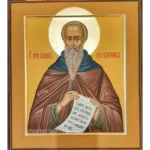 Рукописная икона преподобного Иоанна Лествичника
